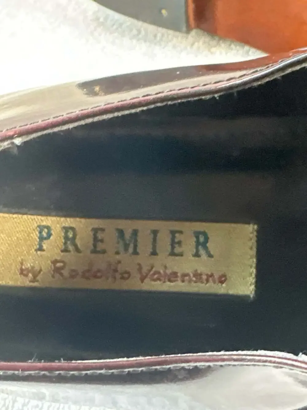 Premier by Rodolfo Valentino Burgundy Leather Cap Toe Oxford Shoes